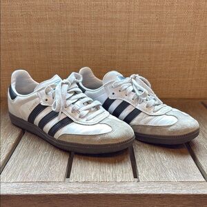 Adidas White and Black Sneakers with Classic Design